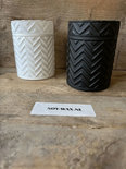 Chevron kaarsen potten