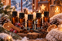 Aanbieding 5 Winterse Parfum geurolie's voor Melts, Kaarsen en u eigen creaties